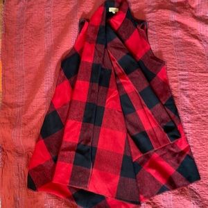 Piko 1988 sz large Buffalo Plaid wrap vest